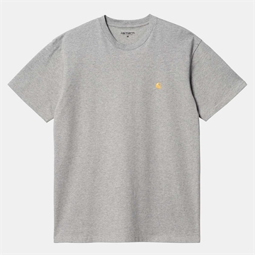 Carhartt WIP T-shirt Chase s/s Grey Heather / Gold
